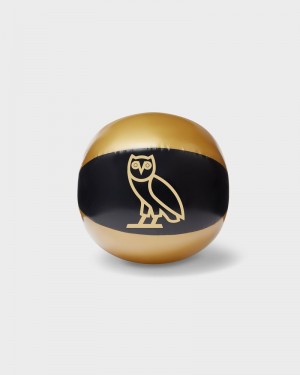 Black/Gold OVO Inflatable Beach Ball Accessories | XP10-O7SS