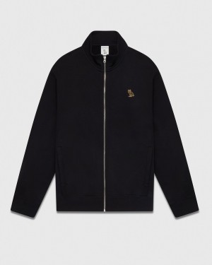 Black OVO Classic Full-Zip Track Jacket Sweaters | JO61-S7RV