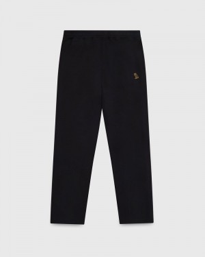 Black OVO Classic Open Hem Sweatpant Bottoms | SN43-K6FL