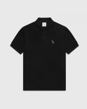 Black OVO Classic Polo Tops | PM35-M1JQ