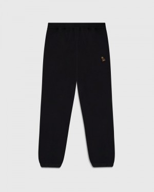 Black OVO Classic Relaxed Fit Sweatpant Bottoms | AM82-Y2FK