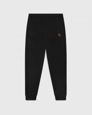 Black OVO Classic Slim Fit Sweatpant Bottoms | NE02-B5OW