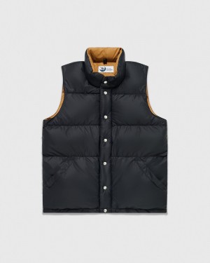 Black OVO Crescent Down Works Italian Vest Outerwear | KK58-N9RJ