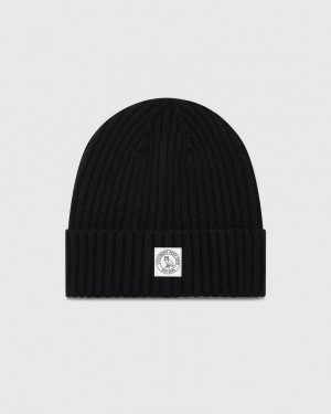 Black OVO Knit Beanie Headwear | TC22-C9DL