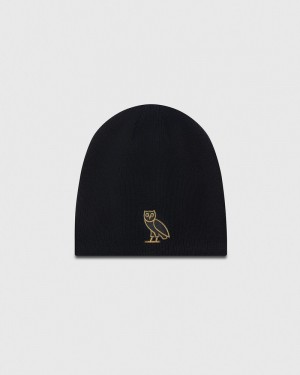 Black OVO Mini OG Beanie Headwear | LD79-L6YI