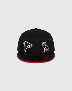 Black OVO NFL Atlanta Falcons New Era 59Fifty Fitted Cap Headwear | UV69-B7MY