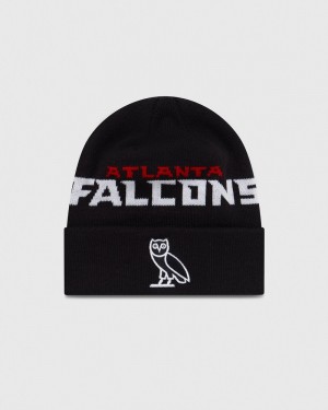 Black OVO NFL Atlanta Falcons New Era Beanie Headwear | TY95-O0OM