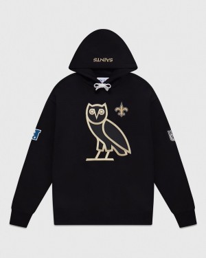 Black OVO NFL New Orleans Saints OG Hoodie Sweaters | AV13-G3VS