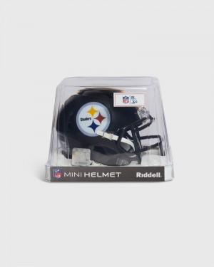 Black OVO NFL Pittsburgh Steelers Riddell Mini Helmet Accessories | HB43-Y7HZ