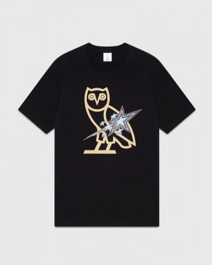 Black OVO SSS T-Shirt T-Shirts | TQ32-S7YD