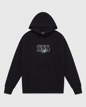 Black OVO SSS Triple S Hoodie Sweaters | YT61-Z2EK