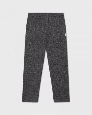 Black OVO Speckle Fleece Open Hem Sweatpant Bottoms | KI12-R0CA