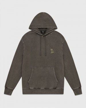 Brown OVO Muskoka Garment Dyed Hoodie Sweaters | RV25-D4YH