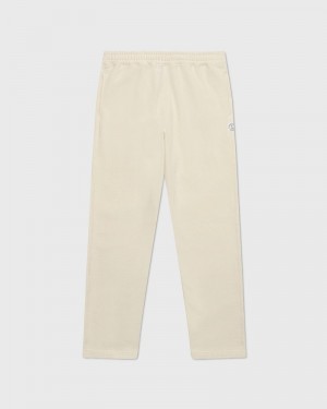 Cream OVO French Terry Open Hem Sweatpant Bottoms | KU17-W3ZK