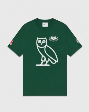 Green OVO NFL New York Jets Game Day T-Shirt T-Shirts | HT93-Y1UG