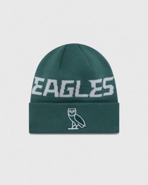 Green OVO NFL Philadelphia Eagles New Era Beanie Headwear | ZL96-S9NI