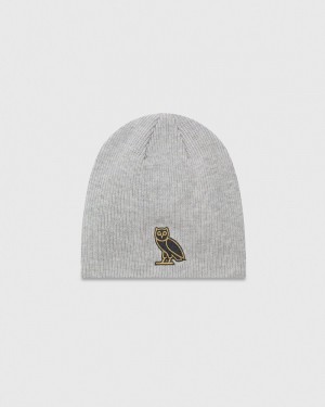 Grey OVO Mini OG Beanie Headwear | MW11-Q6PA