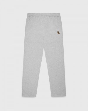 Heather Grey OVO Classic Open Hem Sweatpant Bottoms | LR85-N8RY