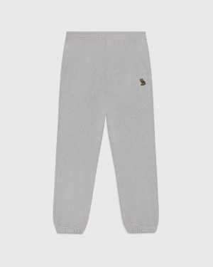 Heather Grey OVO Classic Relaxed Fit Sweatpant Bottoms | EG33-K8LJ