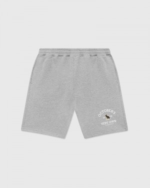 Heather Grey OVO Collegiate Sweatshort Bottoms | MV77-P1DN