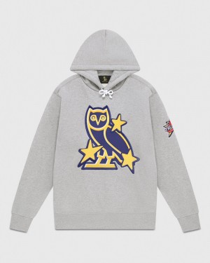 Heather Grey OVO NHL All Star Hoodie Sweaters | CL56-Z2PA