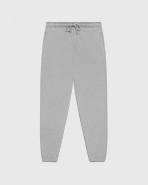 Heather Grey OVO Relaxed Fit Sweatpant Bottoms | QW54-C6NW