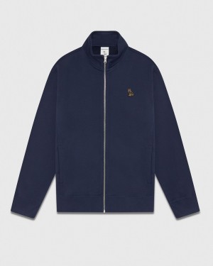 Navy OVO Classic Full-Zip Track Jacket Sweaters | SY86-M9RZ