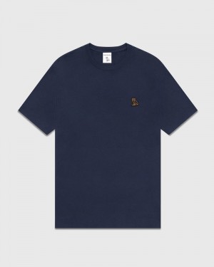 Navy OVO Classic T-Shirt T-Shirts | YZ14-E6YF