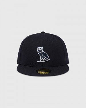 Navy OVO New Era 59Fifty OG Fitted Cap Headwear | HM51-X8KD