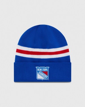 New York Blue OVO New York Rangers Beanie Headwear | FI92-C7UQ