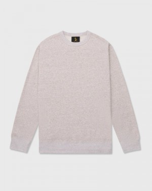 Oatmeal OVO Speckle Fleece Crewneck Sweaters | ZJ68-R1RX