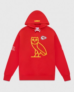 Red OVO NFL Kansas City Chiefs OG Hoodie Sweaters | WQ06-D6ZY