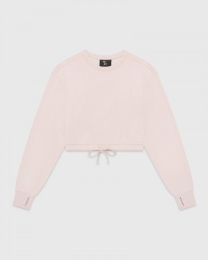 Rose Smoke OVO Cropped Crewneck Sweatshirt Sweaters | HL95-E8VS