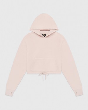 Rose Smoke OVO Cropped Hoodie Sweaters | GY87-G2JM