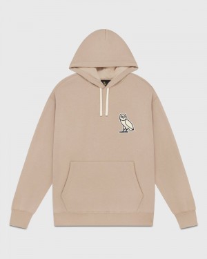 Sand OVO Mini OG Plush Hoodie Sweaters | FJ94-R1HS