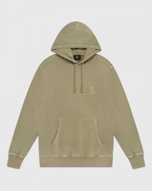 Sand OVO Muskoka Garment Dyed Hoodie Sweaters | DY85-G1CA