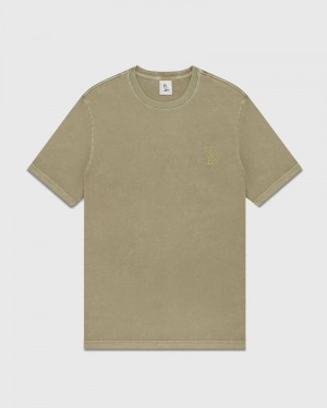 Sand OVO Muskoka Garment Dyed T-Shirt T-Shirts | AS04-W1ZD