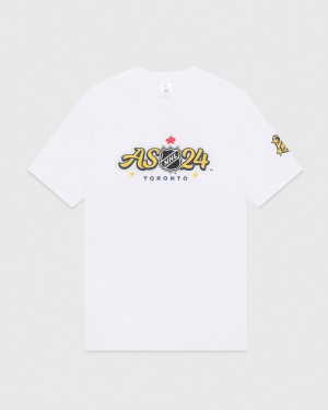 White OVO NHL All Star T-Shirt T-Shirts | UP69-U9BV