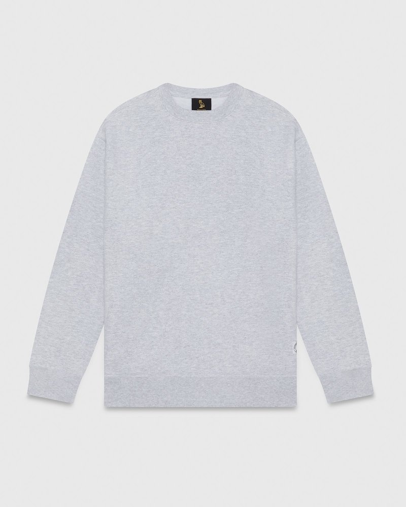 Ash Heather Grey OVO Herringbone Crewneck Sweaters | ZJ67-J8JG