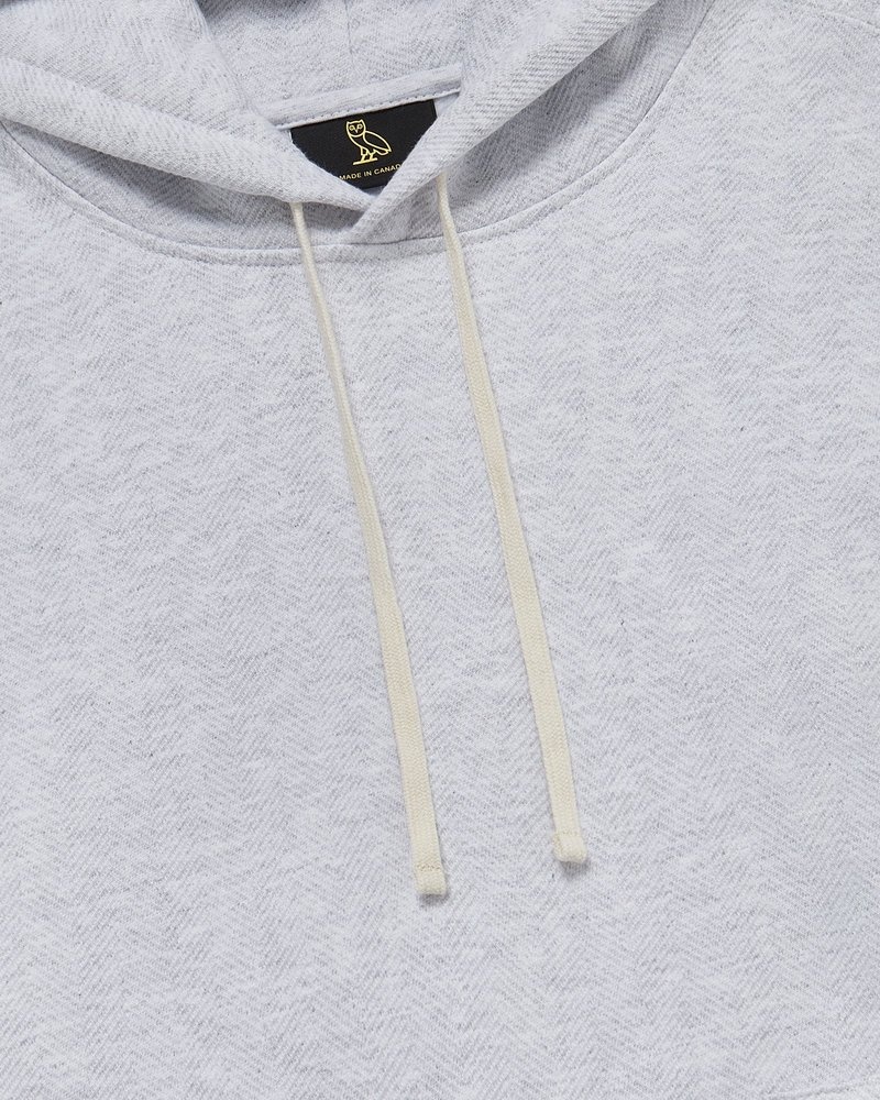 Ash Heather Grey OVO Herringbone Hoodie Sweaters | WQ15-C1YW