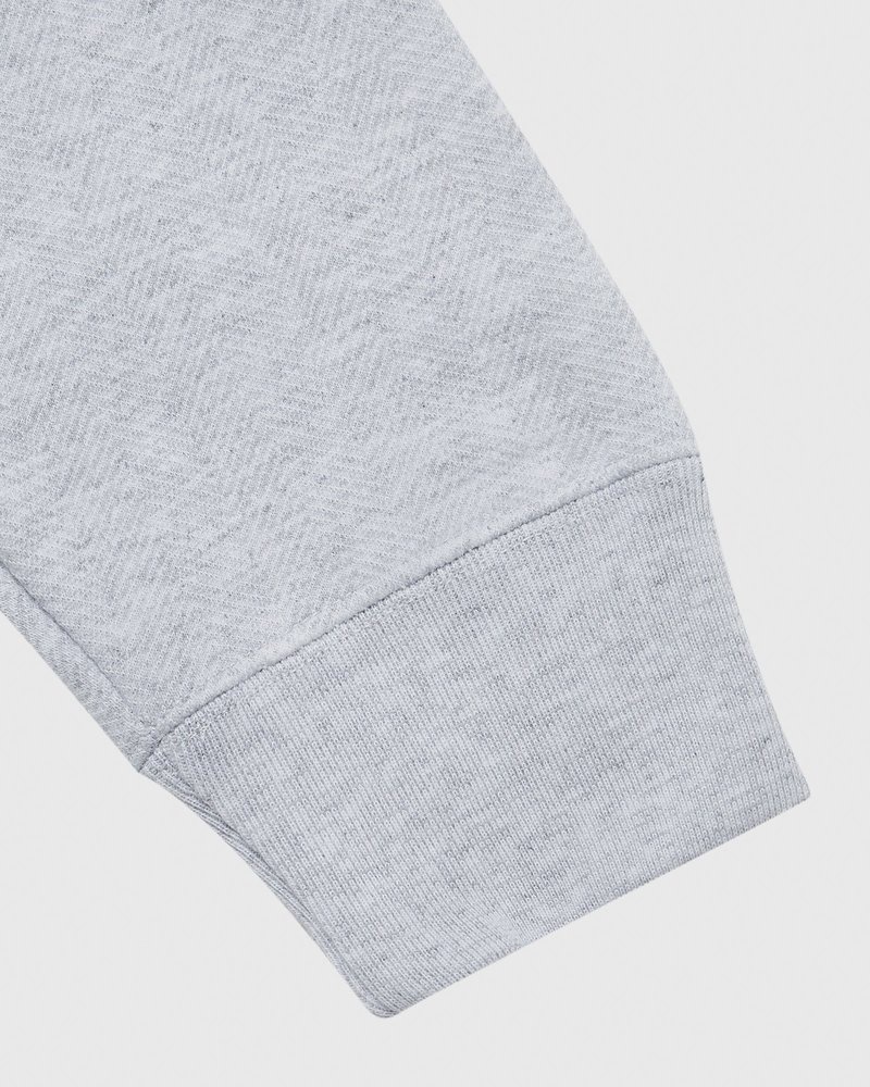 Ash Heather Grey OVO Herringbone Hoodie Sweaters | WQ15-C1YW