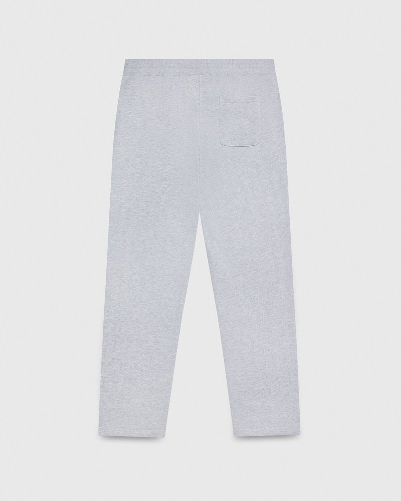 Ash Heather Grey OVO Herringbone Open Hem Sweatpant Bottoms | XU36-F7HB