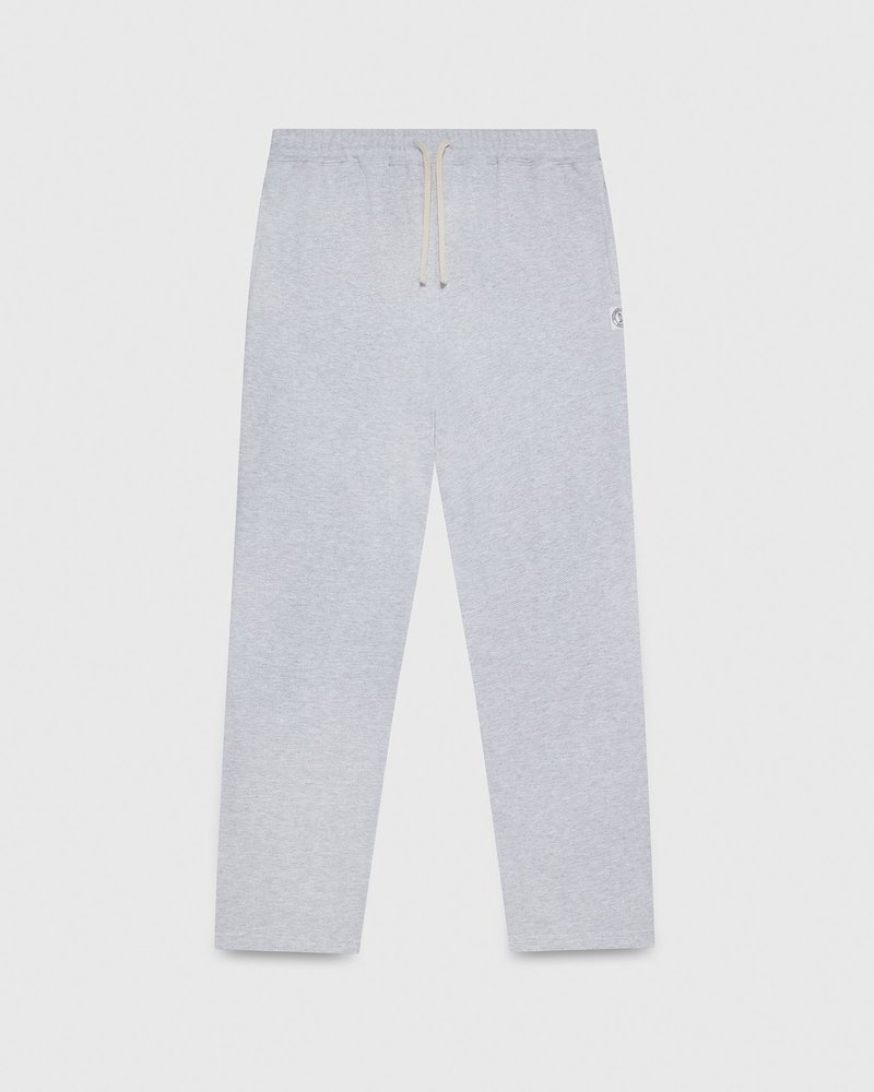 Ash Heather Grey OVO Herringbone Open Hem Sweatpant Bottoms | XU36-F7HB