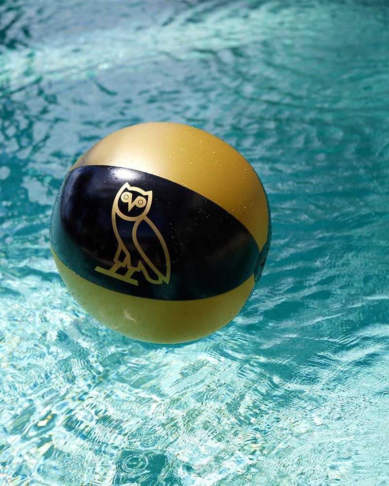 Black/Gold OVO Inflatable Beach Ball Accessories | XP10-O7SS