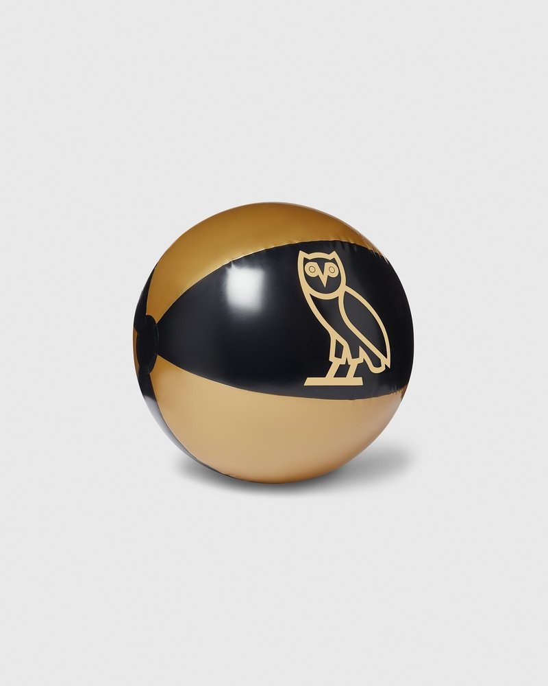 Black/Gold OVO Inflatable Beach Ball Accessories | XP10-O7SS