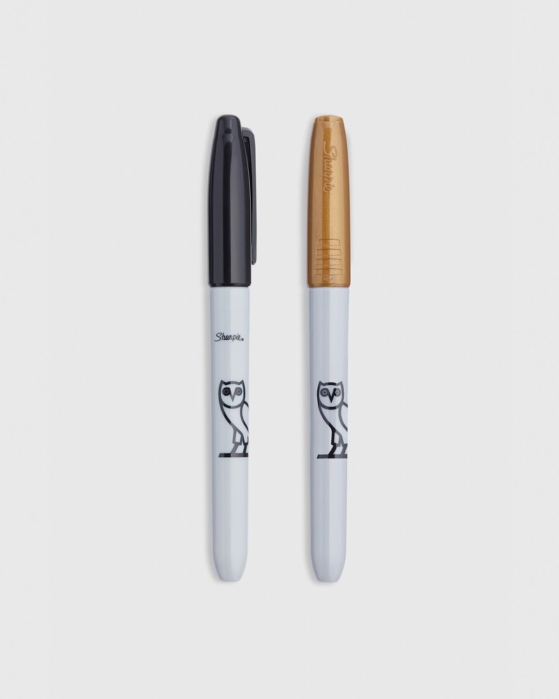 Black/Gold OVO Sharpie 2 Pack Accessories | YG29-X0GT