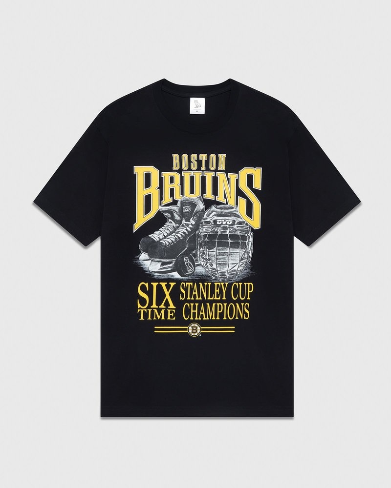 Black OVO Boston Bruins T-Shirt T-Shirts | YU26-Z5NX