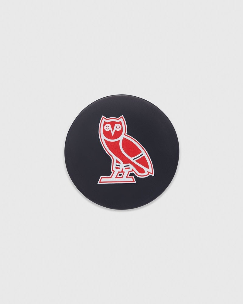 Black OVO Chicago Blackhawks Hockey Puck Accessories | PV33-T6ZY