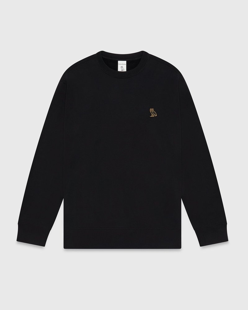 Black OVO Classic Crewneck Sweaters | LN49-G5BF