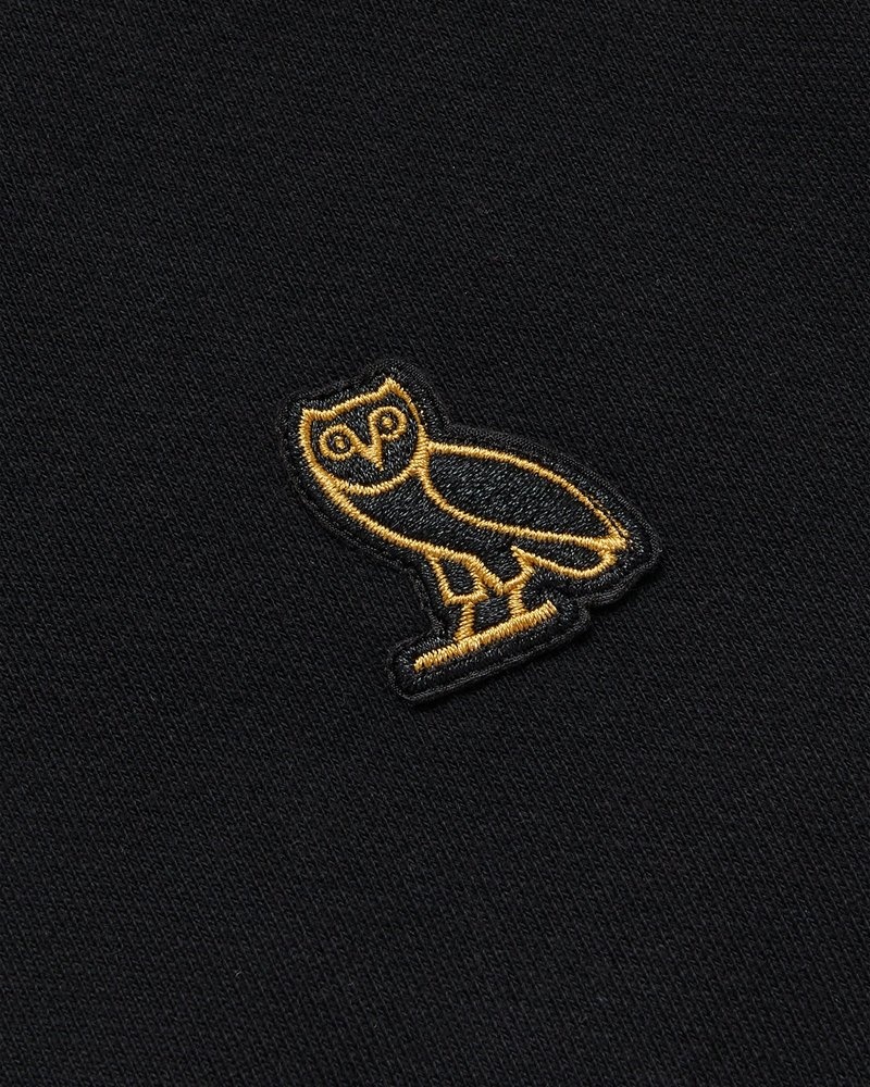 Black OVO Classic Full-Zip Hoodie Sweaters | XU76-U6UF